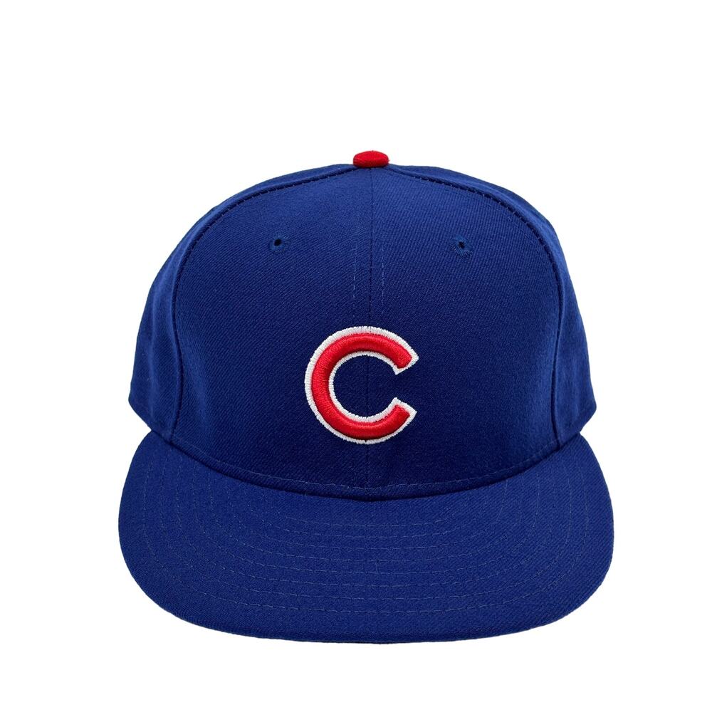 Chicago Cubs "Classic C" Baseball Cap New Era On Field Fitted Hat Size 7 1/8 USA